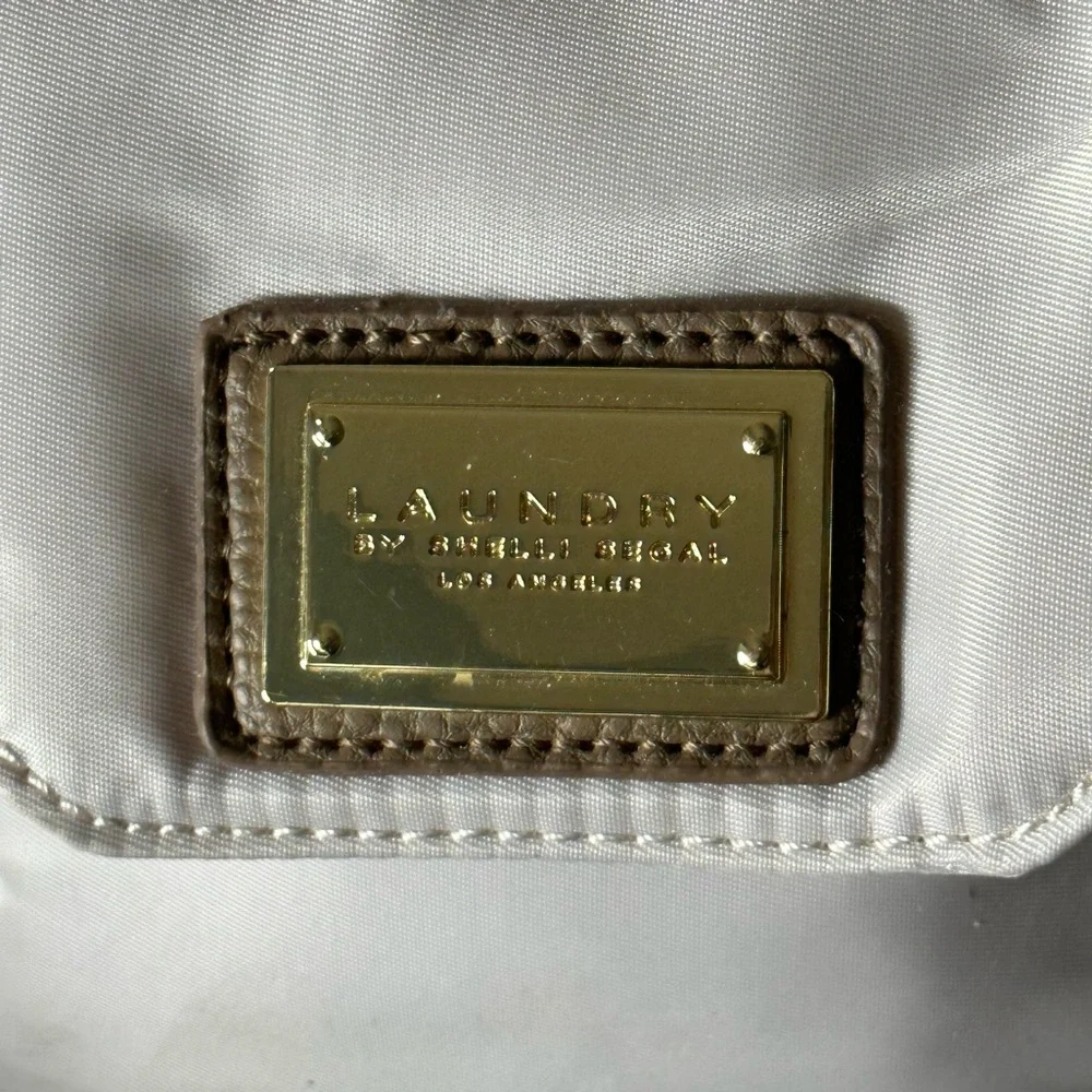 LAUNDRY by Shelli Segal Taupe Nylon Crossbody Bag